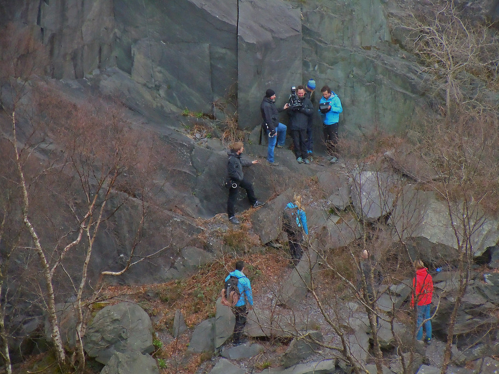 Filming at old Vivian quarry.